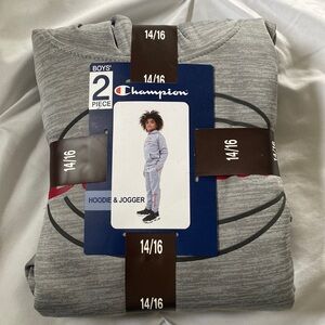 New Boys champion hoodie and jogger set size 14/16